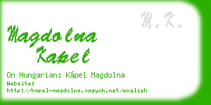magdolna kapel business card